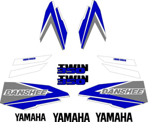 1998-99 Yamaha Banshee Decal Graphics Kit Blue/Grey