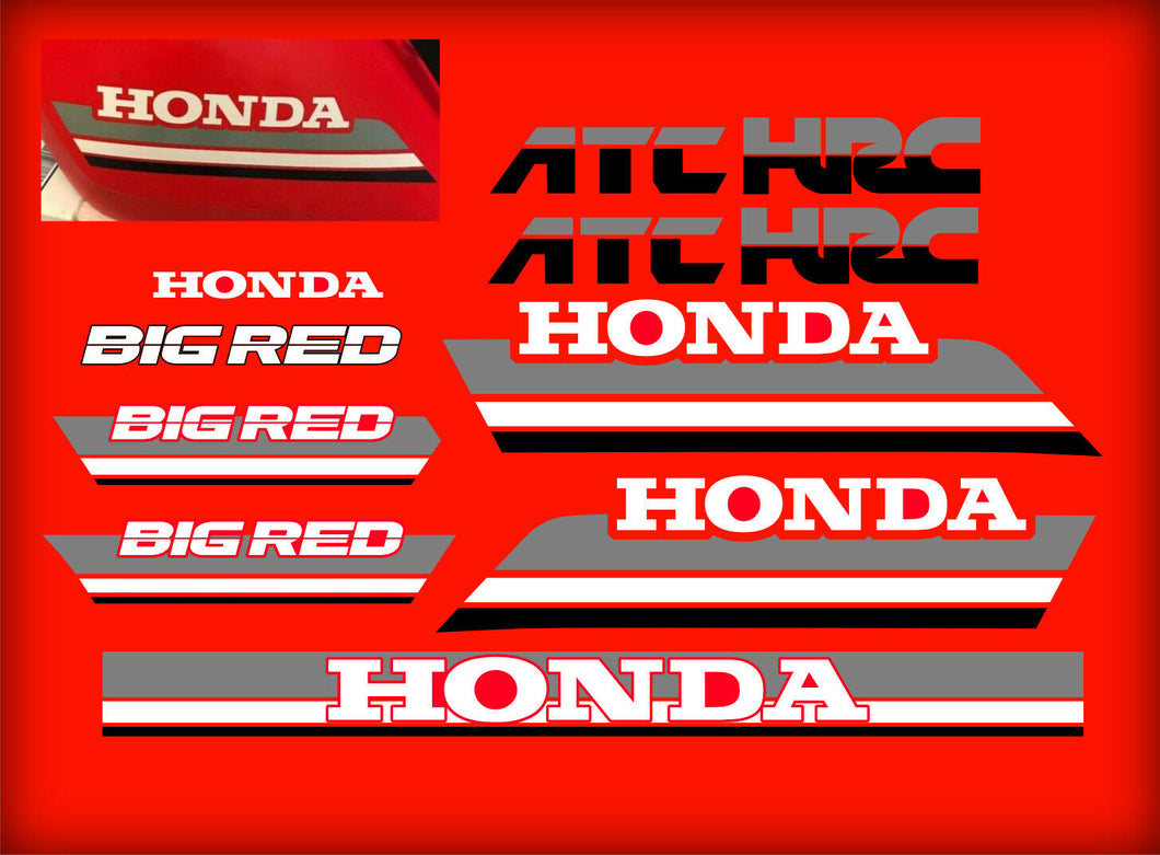 1985 85' Honda ATC 250ES Big Red ATC 11pc Gas Tank Decals Stickers 250 es