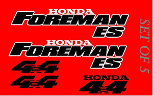 Honda Foreman 450 Trx450 ES Stickers Decal Emblem Kit Of 5 1996-2006