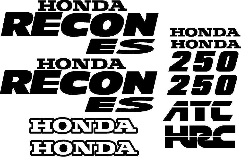 Honda Recon ES 250 Gas Tank Fender Fairing Decal Set