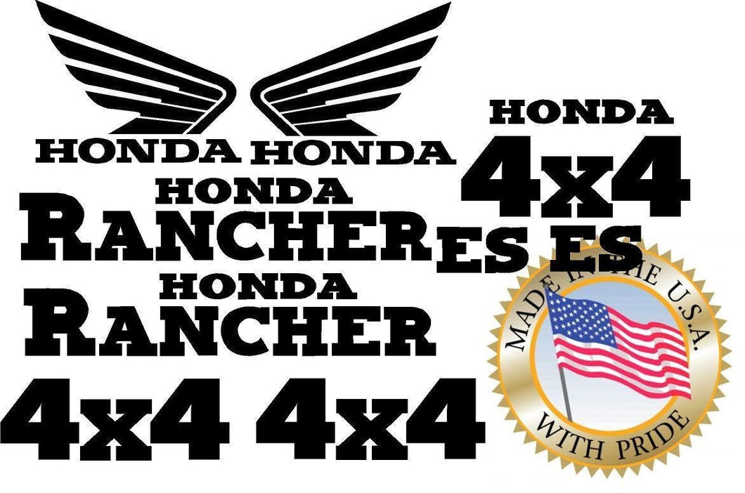 Honda Rancher 350 Trx350 S ES Stickers Decal Emblem Kit Of 9 2000-2006