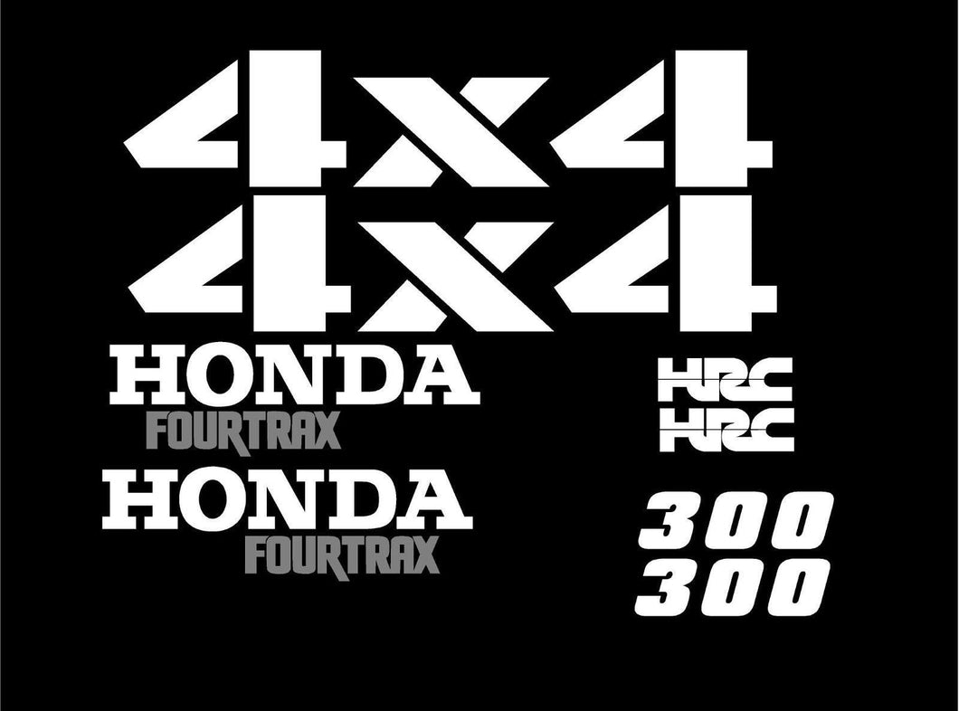 Set of (8) 1995 Honda Fourtrax Decals Gas Tank Fenders 300 ATC HRC